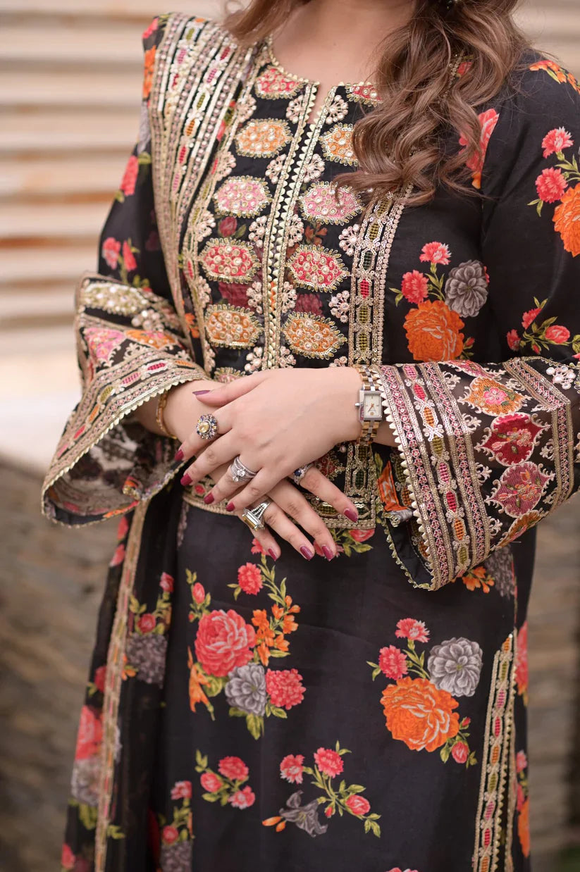 FC 0074 - Embroidered 3pec