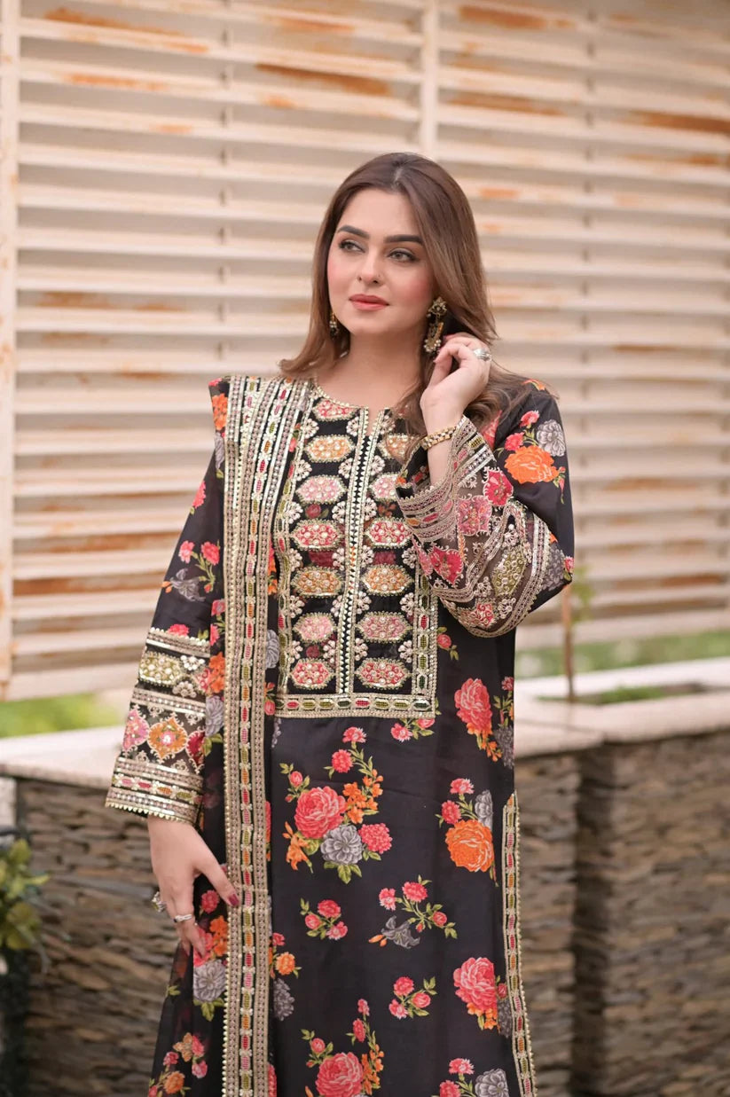 FC 0074 - Embroidered 3pec